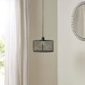 Roomfitters Metal Mesh Pendant Industrial Black Caged Drum Hanging Light Luxury Single Bulb Ceiling Fixture For Kitchen Island