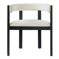 Roomfitters Mid Century Dining Chairs Set Of 2 Cutout Barrel Armchairs Solid Wood