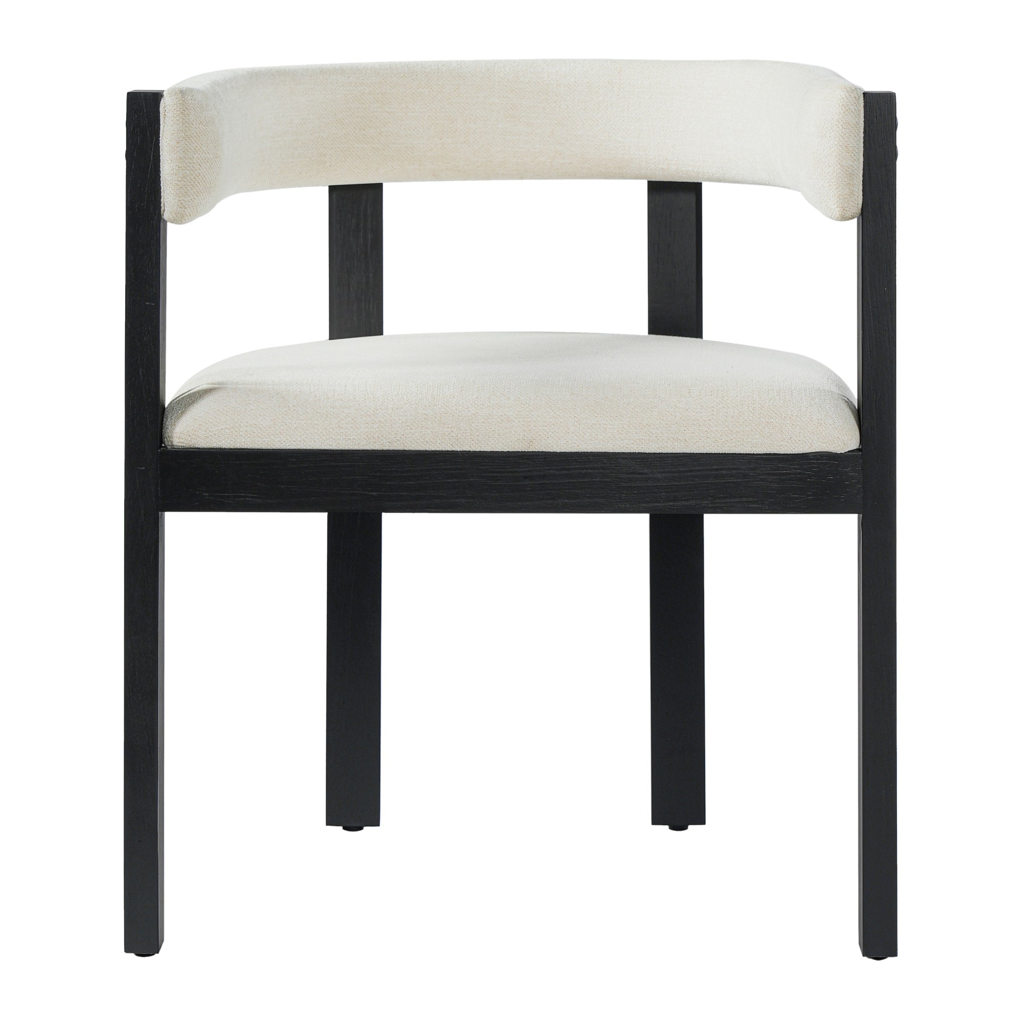Roomfitters Mid Century Dining Chairs Set Of 2 Cutout Barrel Armchairs Solid Wood