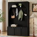 Roomfitters Modern Arched Entryway Hall Tree With 3 Storage Cabinets Upper Shelf And Coat Hooks For Mudroom