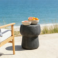 Roomfitters Modern Double Barrel Patio Side Table Distressed Concrete Coffee Table Mgo Garden Stool