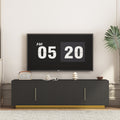 Roomfitters Modern Fluted Buffet Cabinet With 4 Doors Dining Room Sideboard Storage Credenza Media Console Table Black