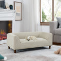 Roomfitters Modern Upholstered Pet Sofa Elevated Dog Bed Couch With Wooden Legs And Comfortable Padded Cushion