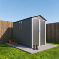 Roomfitters Motorcycle Outdoor Steel Storage Shed Window Heavy Duty Bike Garage Motorbike Tool Workshop House
