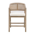Roomfitters Open Back Counter Stools Set Of 2 Woven Rattan Bar Stools Mid Century Modern High Top