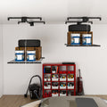 Roomfitters Overhead Garage Storage Rack 3X6 Ft Crank Down Ceiling Organizer For 10 12 Ft Garages 270Lb Lift White