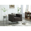 Roomfitters Paige Velvet Club Chair Jeweled Tufting Micro Suede Accent Seat Modern Glam Armchair