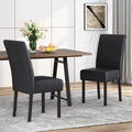 Roomfitters Pertica Pu Leather Dining Chairs Set Of 2 Upholstered Armless Side Chairs Modern T Stitch Seat