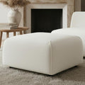 Roomfitters Plush Square Ottoman Upholstered Footrest And Stool Minimalist Extra Seating Solid Wood Base
