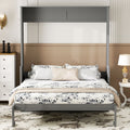 Roomfitters Queen Size Murphy Bed With Folding Desk And Usb Charging Ports Space Saving Wall Bed With Led Lights