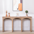 Roomfitters Rustic Archway Console Table 60 Inch Narrow Entryway Table With Decorative Arched Legs Natural Wood Finish