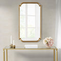 Roomfitters Scalloped Wood Wall Mirror 21.25X38 Inch Rectangular Glam Decor For Bedroom Living Room Or Entryway Gold