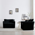 Roomfitters Set Of 2 Chenille Accent Chairs Modular Upholstered Armchairs With Pillows