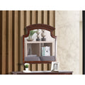 Roomfitters Summit Cappuccino Modern Dresser Mirror Carved Wood Frame Contemporary High Clarity Arched Vanity Mirror