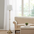 Roomfitters Traditional Antique Brass Floor Lamp Bedford Collection Bronze Standing Light With Off White Empire Shade