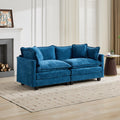 Roomfitters Upholstered 2 Seater Sofa Loveseat With Plush Cushions And Pillows For Living Room And Small Spaces