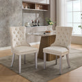 Roomfitters Upholstered Dining Chairs Set Of 2 With Nailhead Trim And Wood Legs Modern Side Chairs For Kitchen