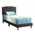 Roomfitters Upholstered Platform Bed Frame With Button Detailed Diamond Pattern Headboard No Box Spring Needed