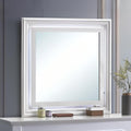 Roomfitters Verona Pearl White Modern Dresser Mirror Luxury High Clarity Vanity Mirror Contemporary High Gloss Bedroom Mirror
