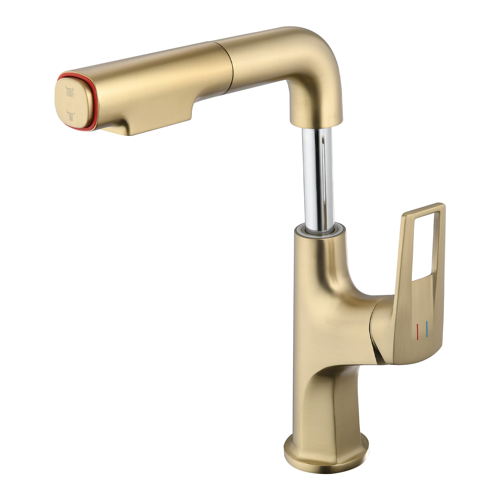 Roomfitters Vessel Sink Faucet Pull Out Spray Bathroom Faucet For Above Counter Sink Single Handle Vanity Spout
