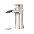 Roomfitters Waterfall Bathroom Faucet Single Hole Single Handle Vanity Sink Faucet With Pop Up Drain