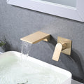Roomfitters Waterfall Bathtub Faucet Wall Mounted Single Handle Bathroom Tub Filler Spout With Rough In Valve