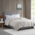 Roomfitters White King Lightweight Down Alternative Blanket Satin Trim All Season Bedding Moisture Management Blanket Set