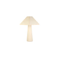 Rory Table Lamp Geometric Cotton Wrapped Shade Iron Base Cream