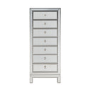 Lingerie Chest 7 Drawers 18 W X 15 D X 42 H In Antique Silver Paint