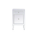 Nighstand 1 Drawer 18 W X 13 D X 29 H In Antique Silver Paint