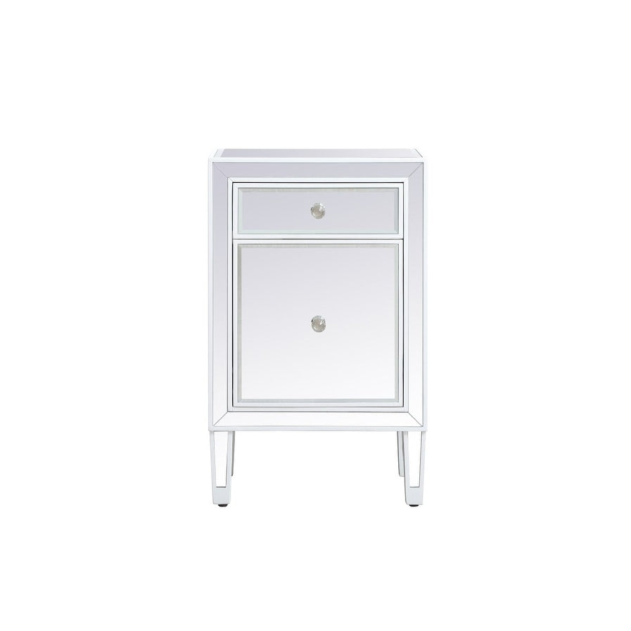 Nighstand 1 Drawer 18 W X 13 D X 29 H In Antique Silver Paint