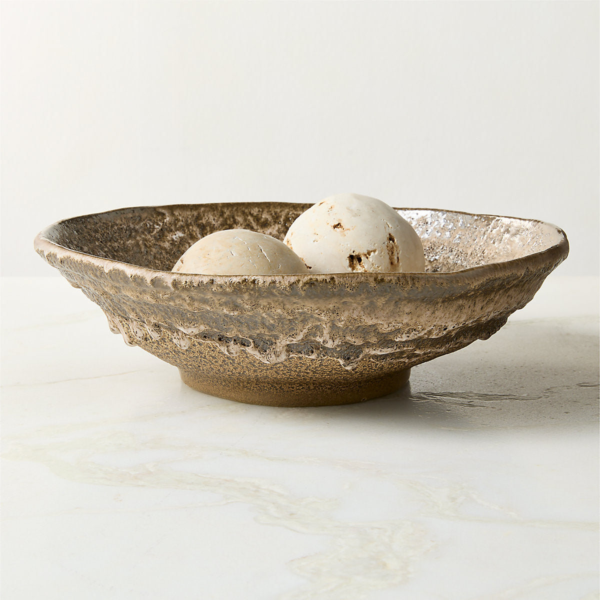 Rosalia Brown Ceramic Vase Large with Reactive Glaze