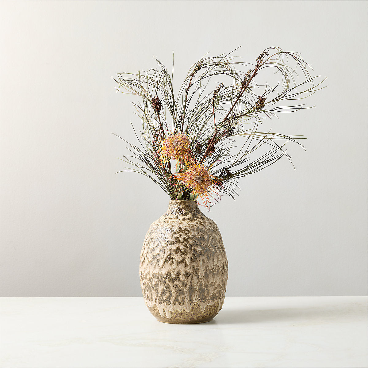 Rosalia Brown Ceramic Decorative Bowl with Reactive Glaze