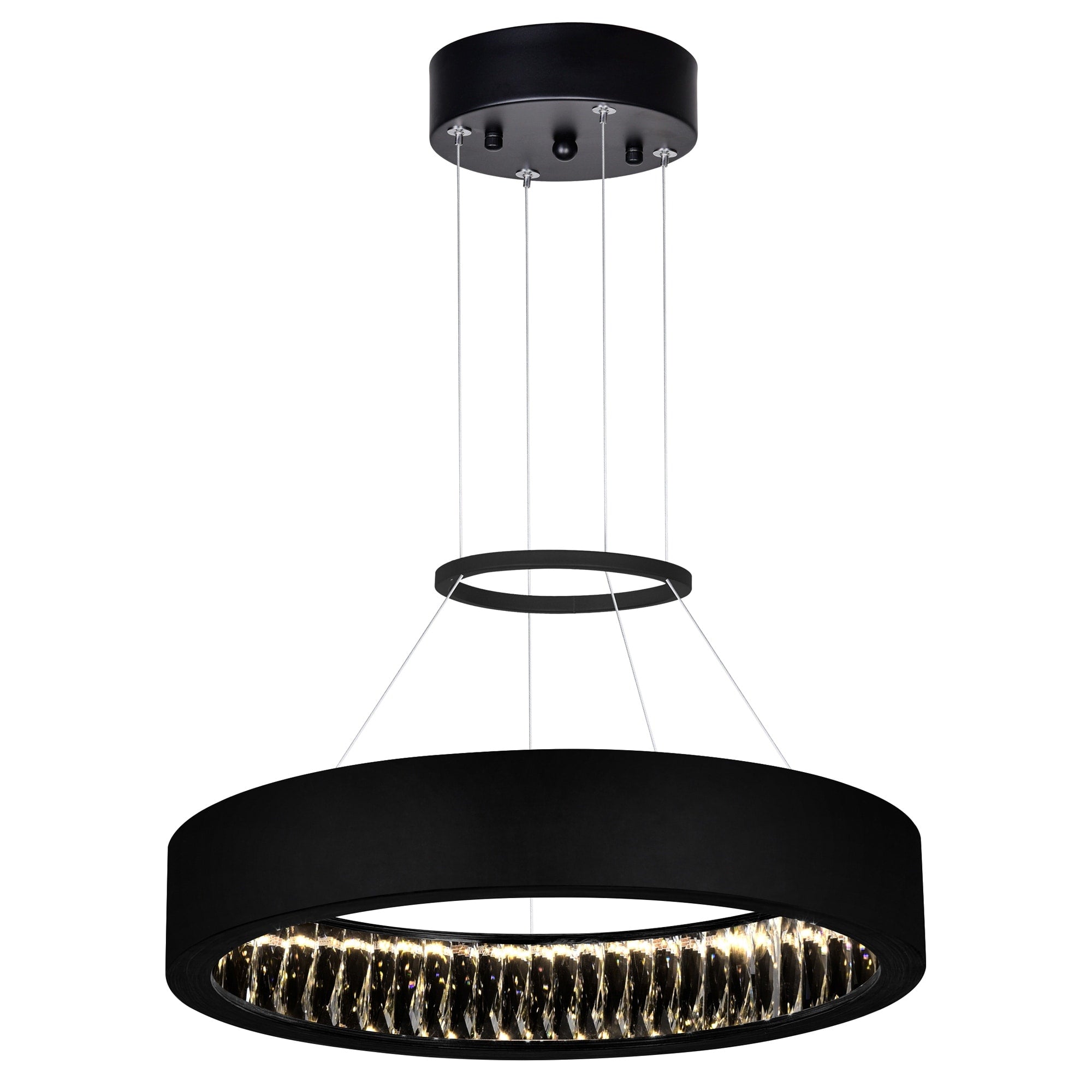 Strick Bolton Mehta Matte Black Led Chandelier