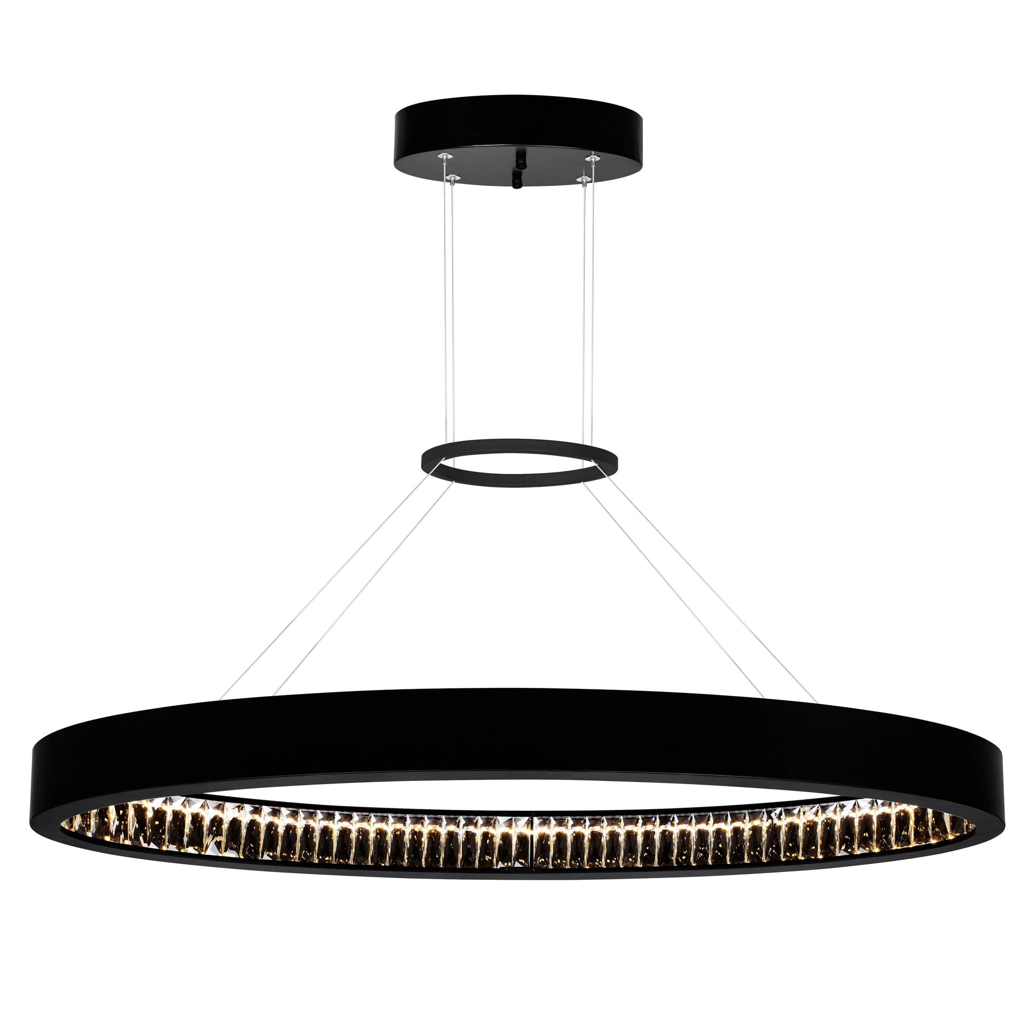 Strick Bolton Mehta Matte Black Led Chandelier