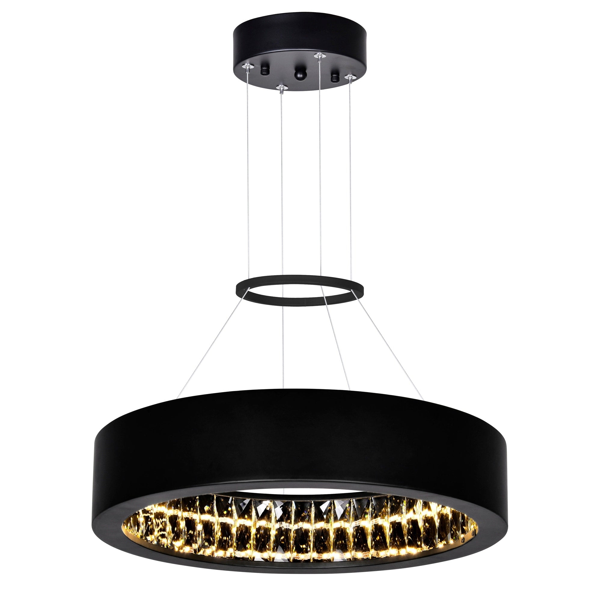 Strick Bolton Mehta Matte Black Led Chandelier