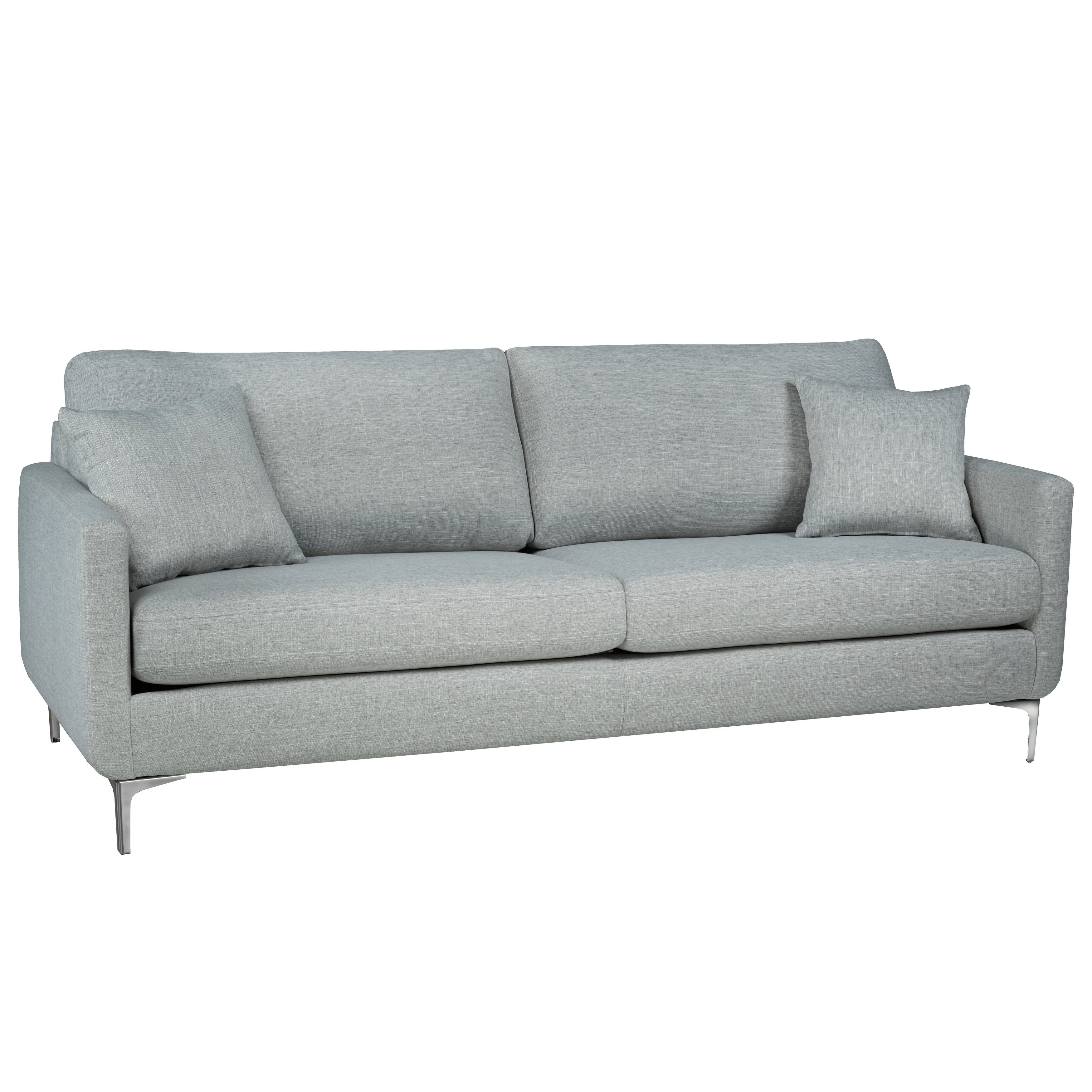 Rose Mid Century Modern Grey Fabric Sofa