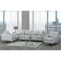 Rose Mid Century Modern Grey Fabric Sofa And Two Chairs