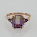 Miadora Rose Plated Sterling Silver 3 1 2Ct Tgw Ametrine Amethyst And Diamond Ring