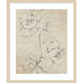 Rose Sketch Sepia By Patricia Pinto Wood Framed Wall Art Print