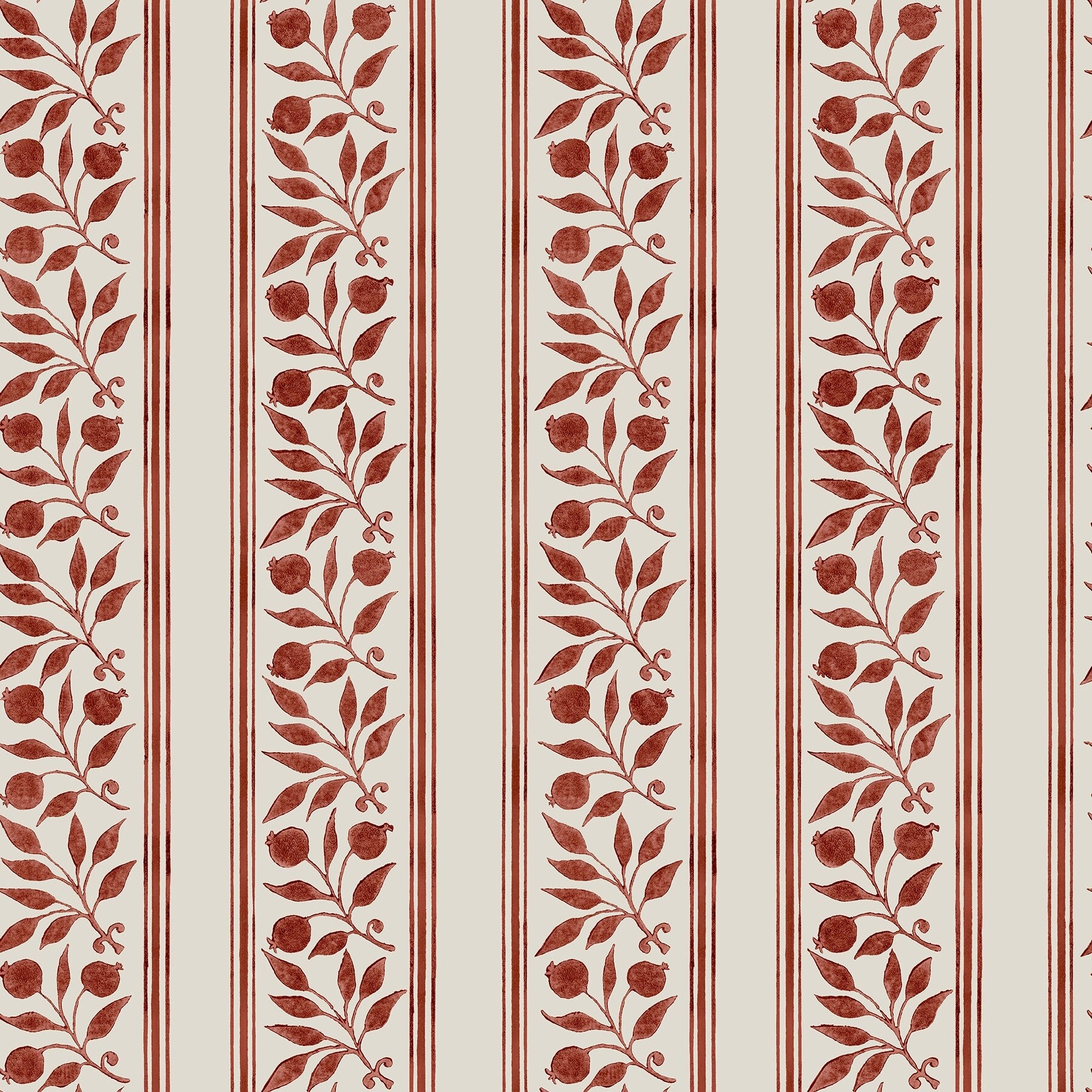 Rosehip Stripe Madder Peel And Stick Wallpaper