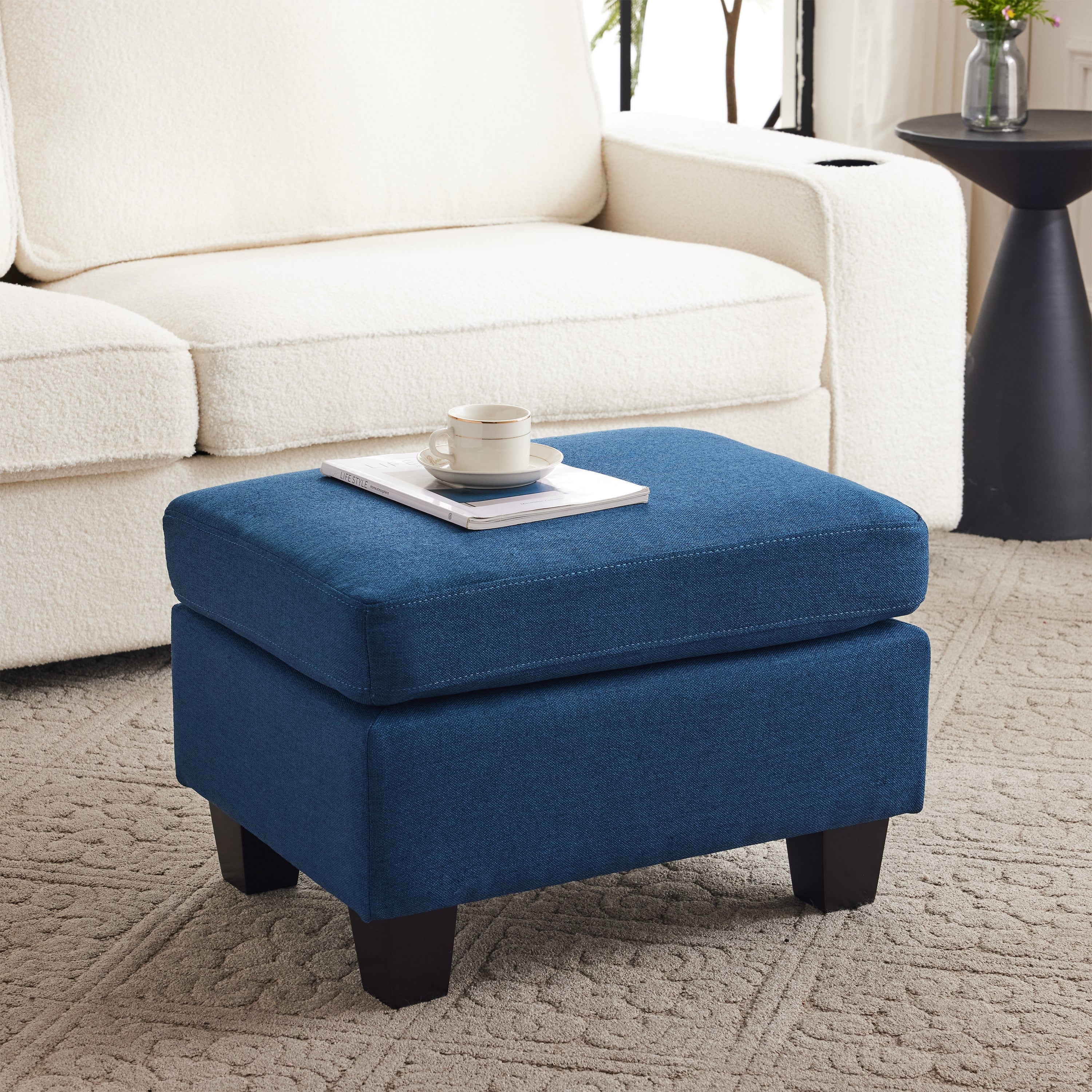 Rosella Fabric Ottoman By Christopher Knight Home