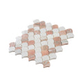 Rosendal 11X11 In. Polished Thassos Norway Rose Fish Shaped Mosaic Wall And Floor Tile 4.2 Sq Ft Case 5 Pack