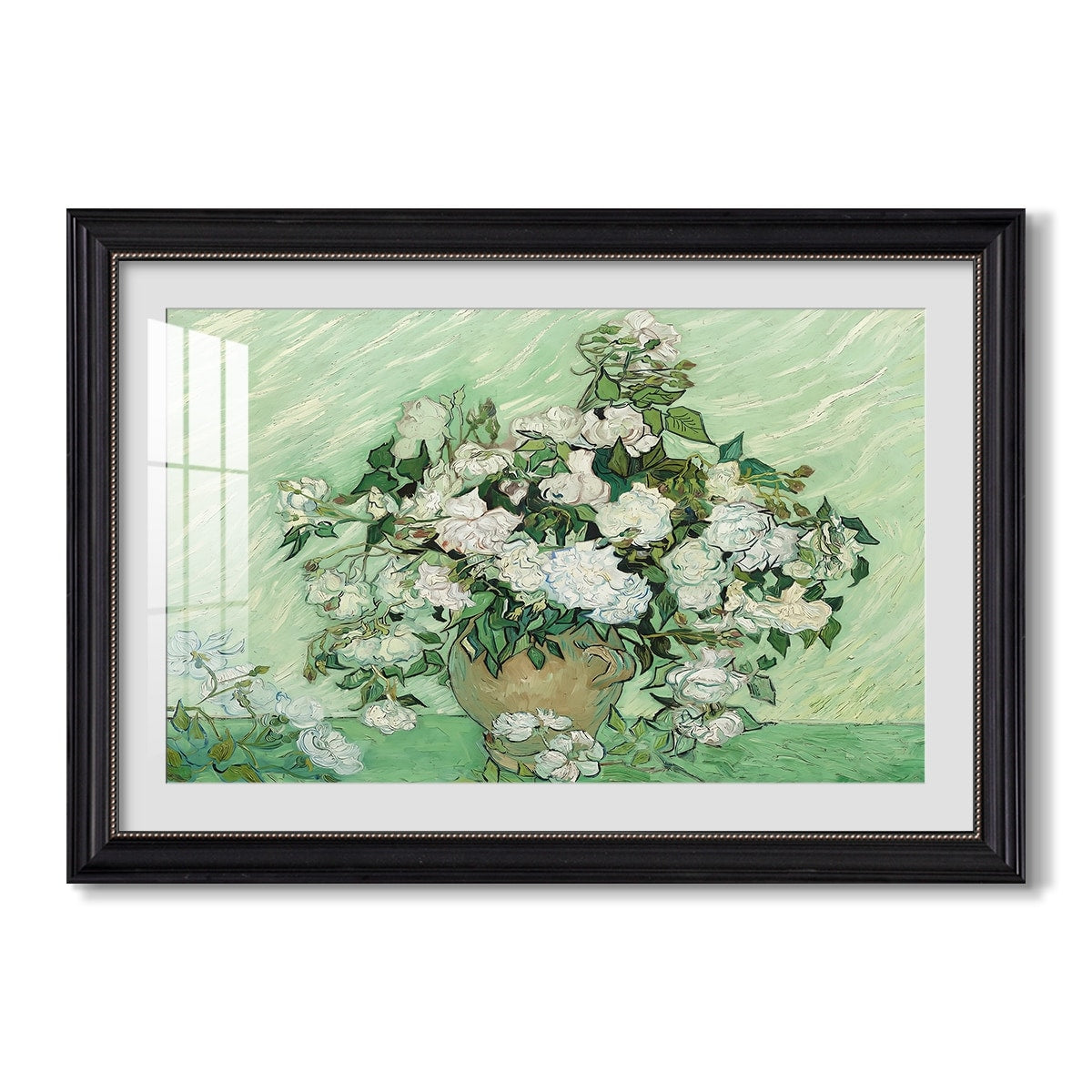 Roses 1890 Vincent Van Gogh Custom Framed Print