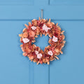 13 Pink And Red Flower And Leaf Wood Artificial Spring Floral Wreath