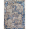 Roset Handloomed Bamboo Silk Silver Blue Area Rug