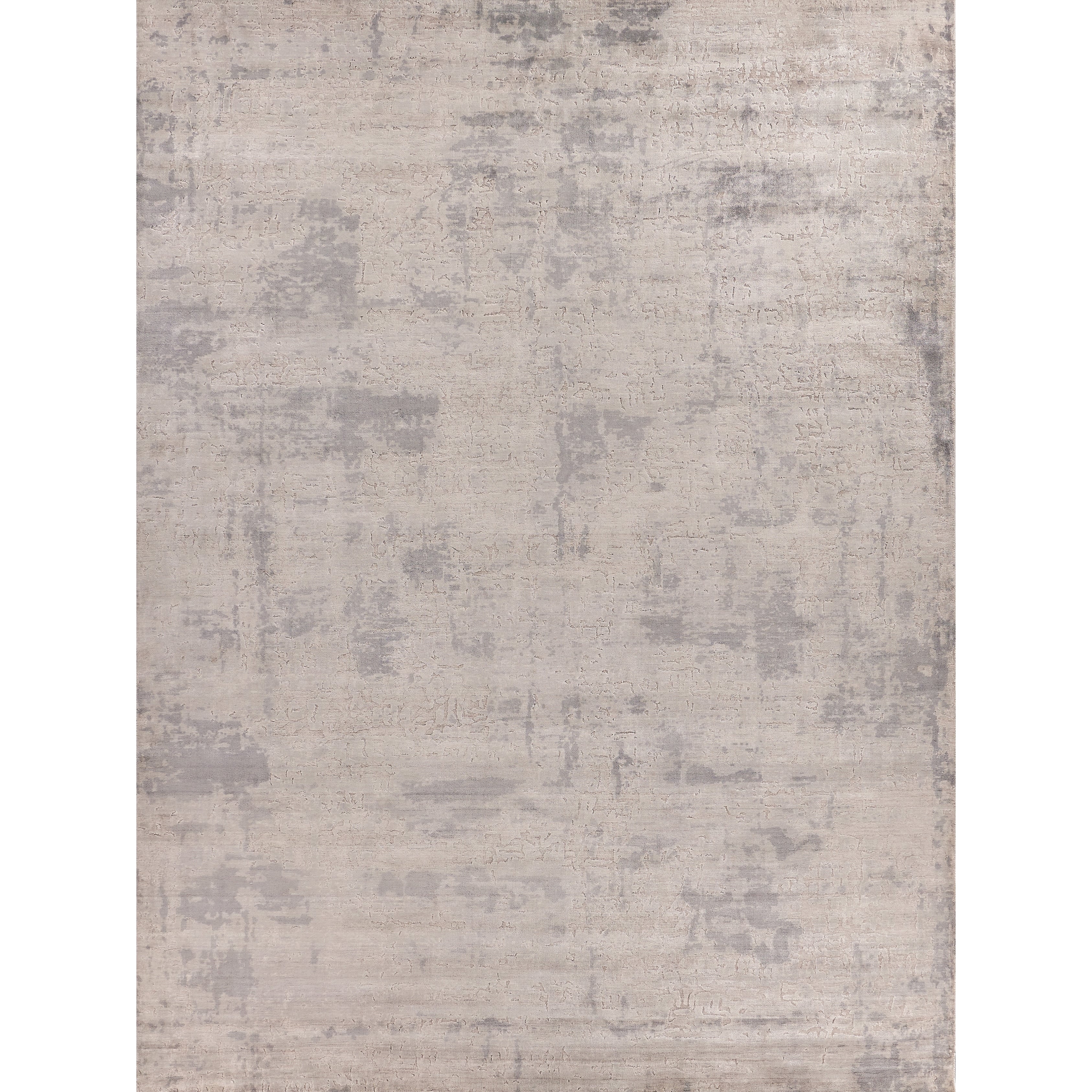 Roset Handloomed Bamboo Silk Silver Gray Area Rug
