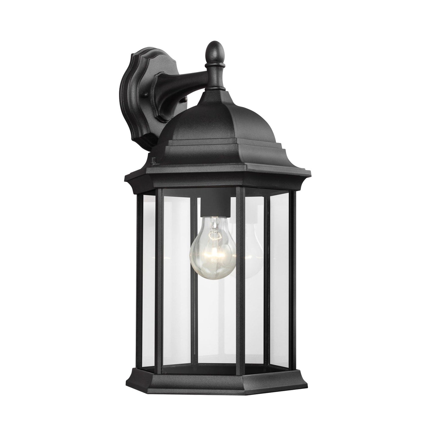 Roseto Hopedale Single Light 19 Tall Outdoor Wall Sconce With Clear