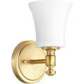 Rossington Aged Brass And Satin Opal 1 Light Wall Light