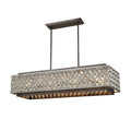Rosslyn 40 Inch Wide 8 Light Linear Chandelier In Weathered Zinc 40In W